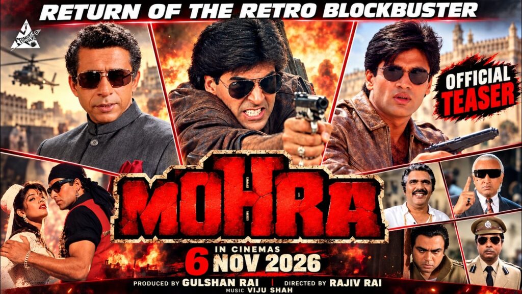 Mohra official re-release teaser artwork featuring the film’s cast and November 6, 2026 cinema date.